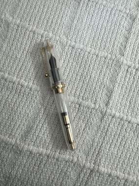 Jinhao 9019 Dadao Series Transparent Acrylic Fountain Pen with Gold Trim